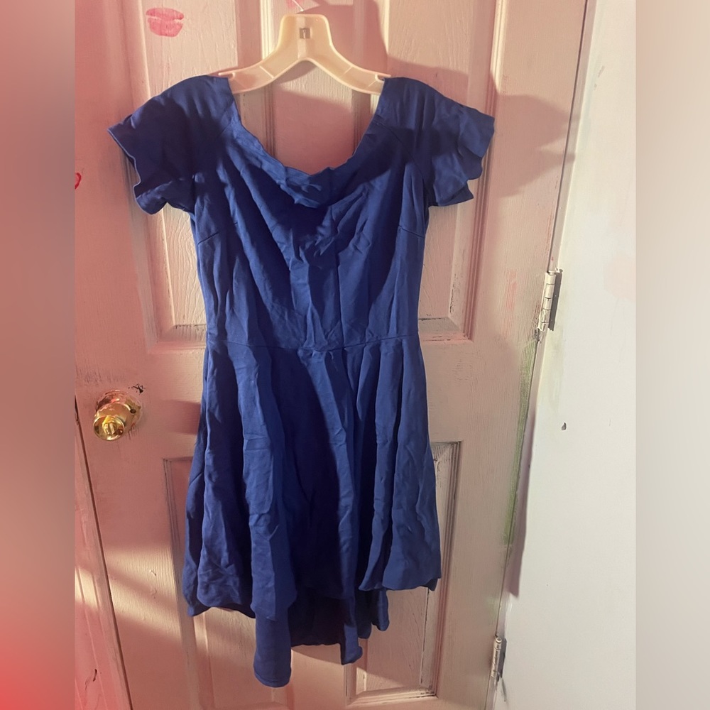 A dress in the back is longer and in the front is a little shorter